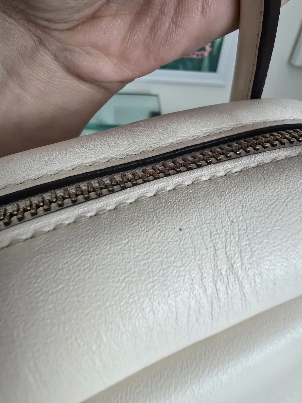 Authentic Coach Borough Bowling Bag Cream
